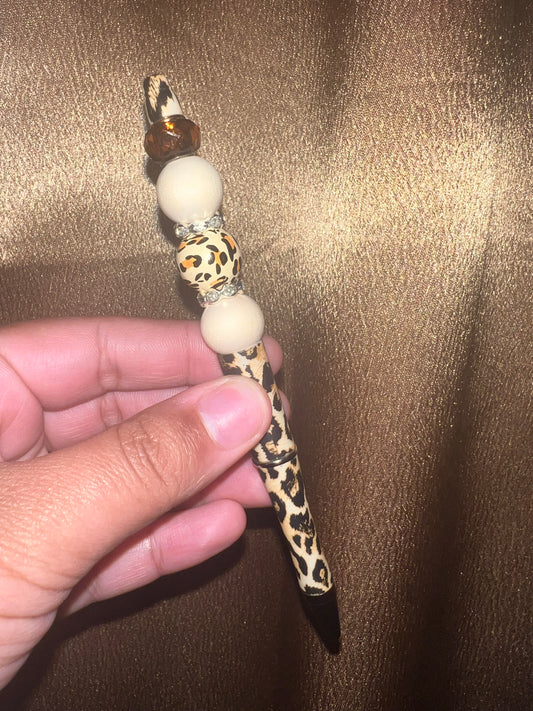 Leopard Beaded Pen