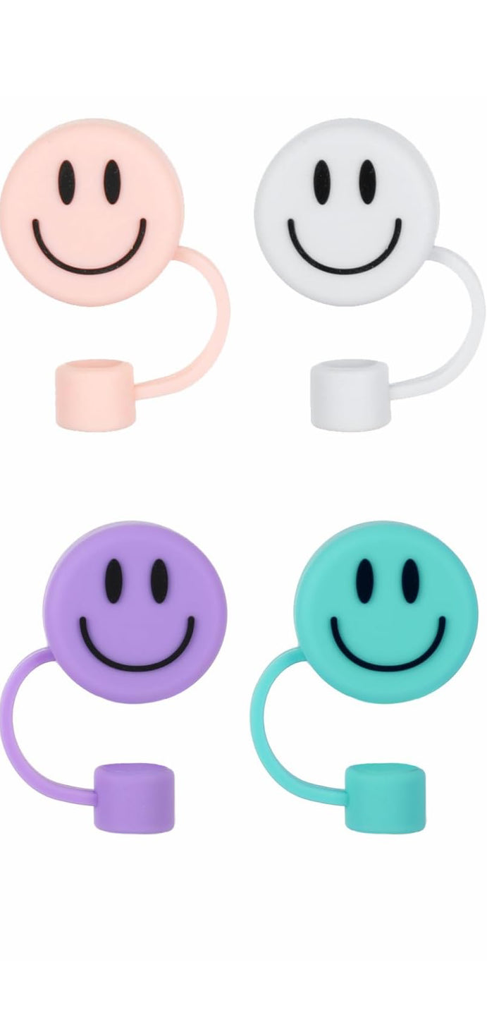 Smiley Face Straw Toppers